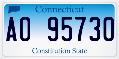 CT license plate AO95730