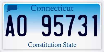 CT license plate AO95731