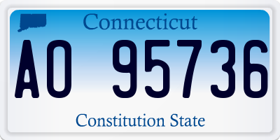 CT license plate AO95736
