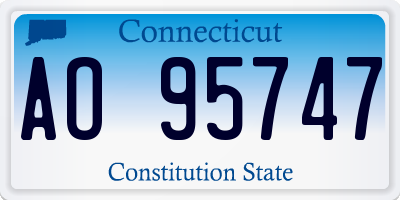 CT license plate AO95747