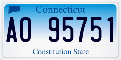 CT license plate AO95751