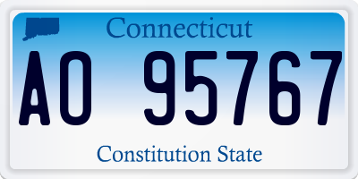 CT license plate AO95767