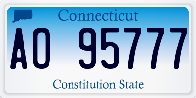 CT license plate AO95777