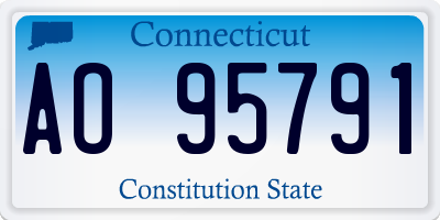 CT license plate AO95791
