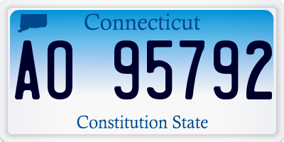 CT license plate AO95792