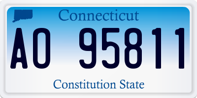 CT license plate AO95811