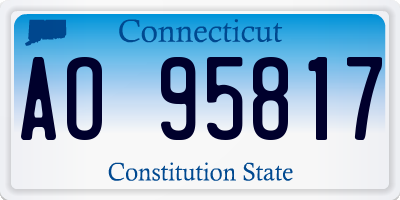 CT license plate AO95817