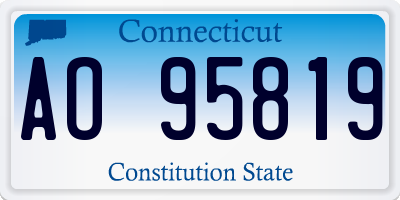 CT license plate AO95819