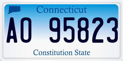CT license plate AO95823