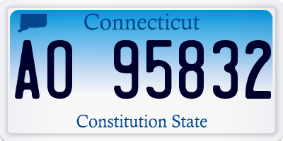 CT license plate AO95832