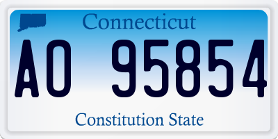 CT license plate AO95854