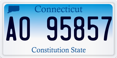 CT license plate AO95857