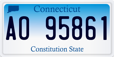 CT license plate AO95861