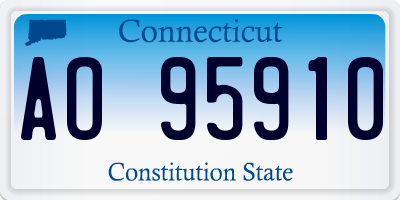 CT license plate AO95910