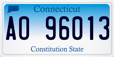 CT license plate AO96013