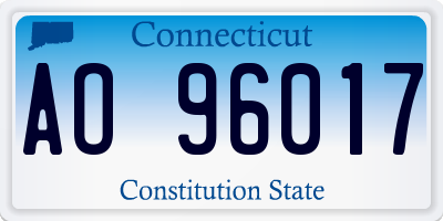 CT license plate AO96017