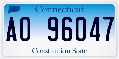 CT license plate AO96047
