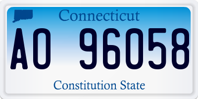 CT license plate AO96058