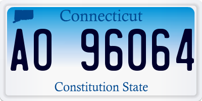 CT license plate AO96064