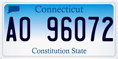 CT license plate AO96072