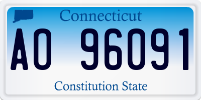 CT license plate AO96091