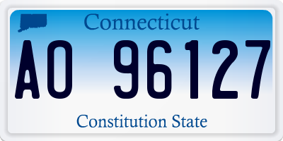 CT license plate AO96127