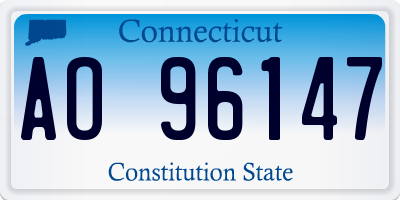 CT license plate AO96147