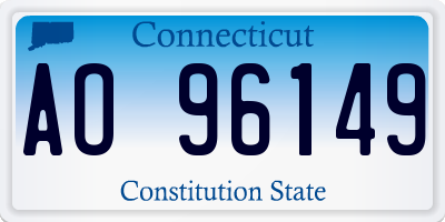 CT license plate AO96149