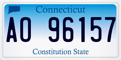 CT license plate AO96157