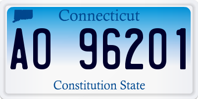 CT license plate AO96201