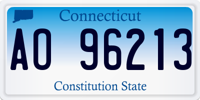 CT license plate AO96213