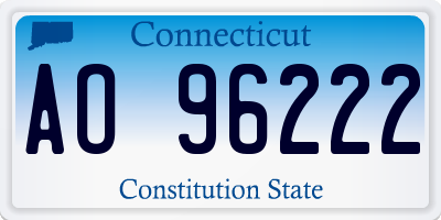 CT license plate AO96222