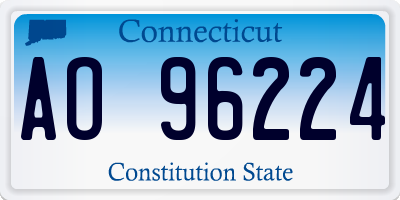 CT license plate AO96224