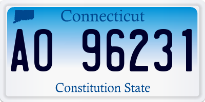 CT license plate AO96231