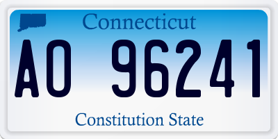 CT license plate AO96241