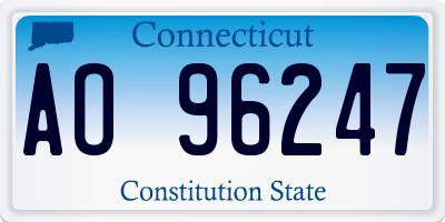 CT license plate AO96247