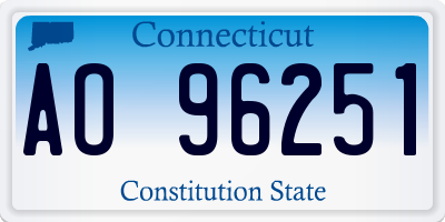 CT license plate AO96251