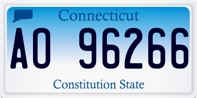 CT license plate AO96266