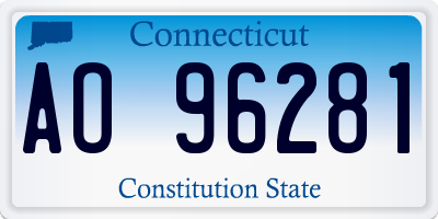 CT license plate AO96281