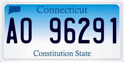 CT license plate AO96291