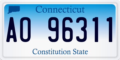 CT license plate AO96311