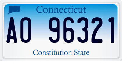CT license plate AO96321