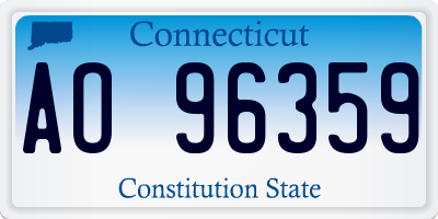 CT license plate AO96359