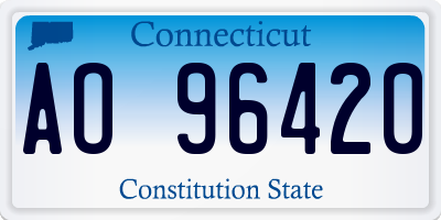 CT license plate AO96420