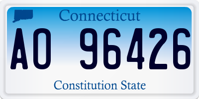 CT license plate AO96426