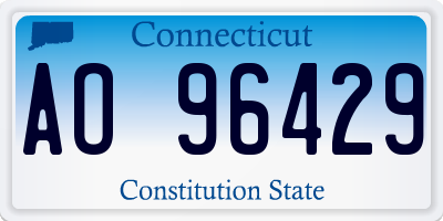 CT license plate AO96429