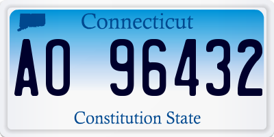 CT license plate AO96432