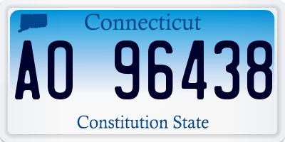 CT license plate AO96438