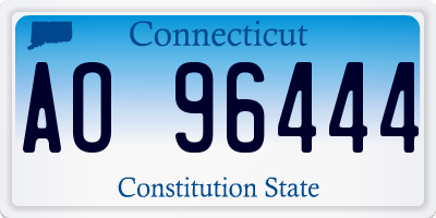 CT license plate AO96444