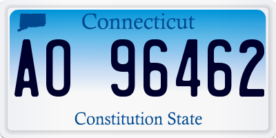 CT license plate AO96462